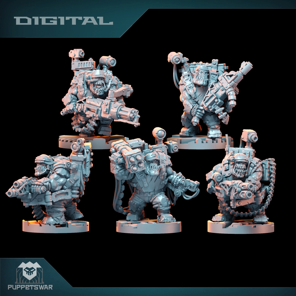 3D Printing For Dummies - Orc Ultimate Badasses Squad, 녹색 피부