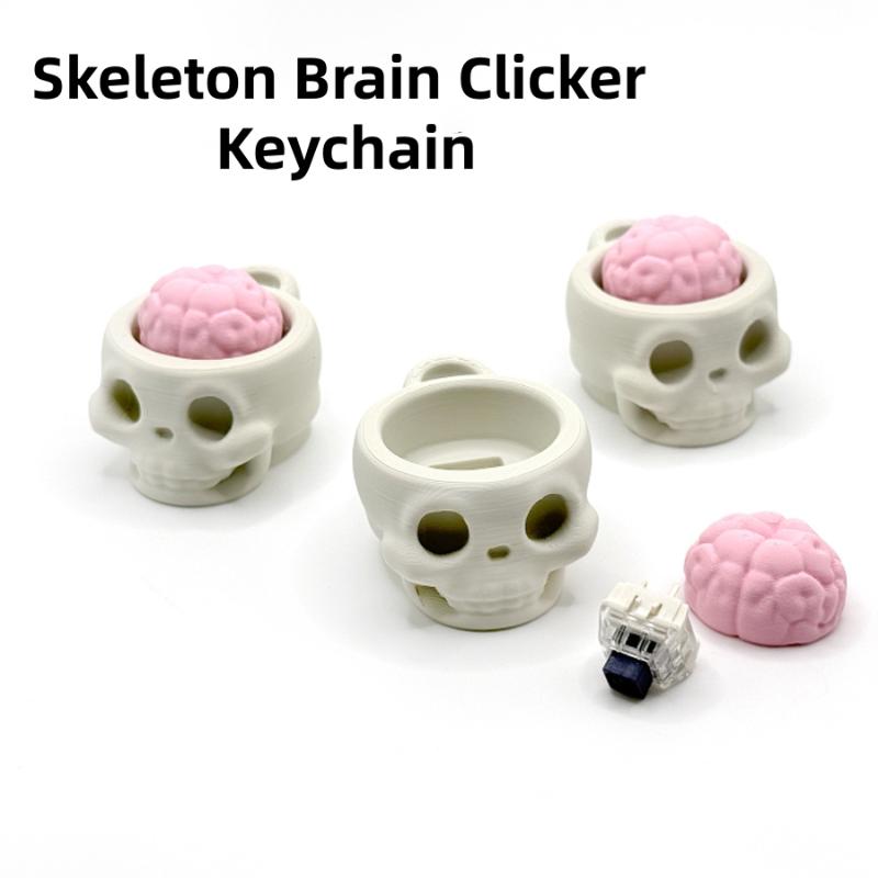 핫펀 3D 프린팅 해골 브레인 클리커 키체인 해골 버튼 - 3D Printing Keyboard Keys 리뷰 및 가격
