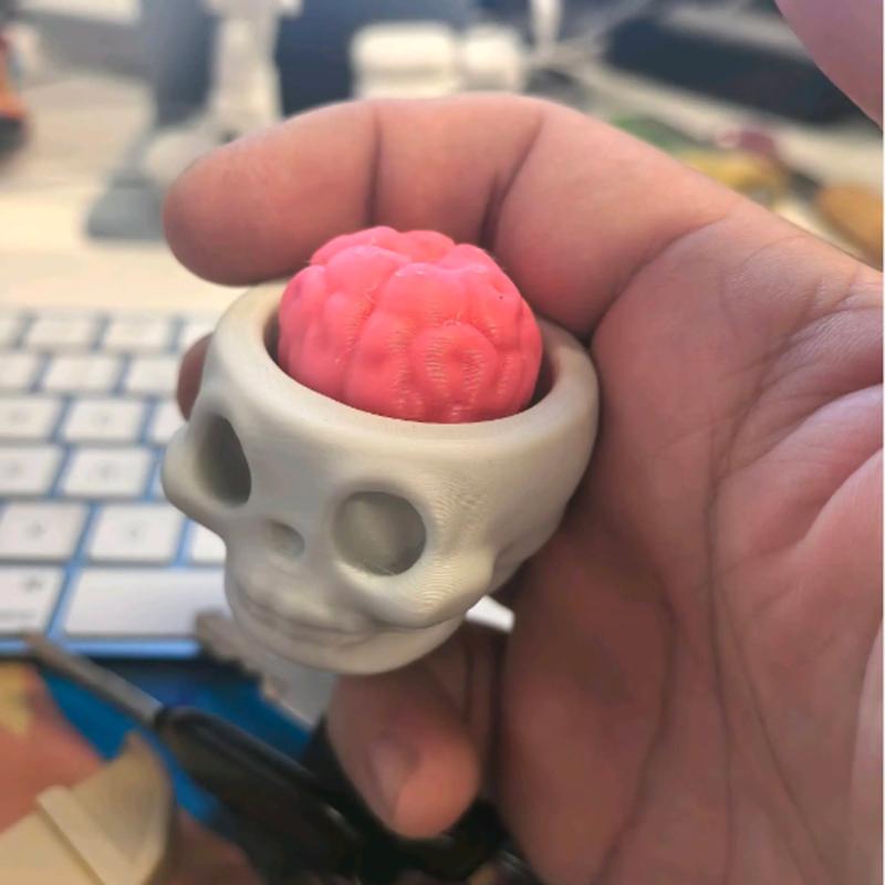 핫펀 3D 프린팅 해골 브레인 클리커 키체인 해골 버튼 - 3D Printing Keyboard Keys 리뷰 및 가격