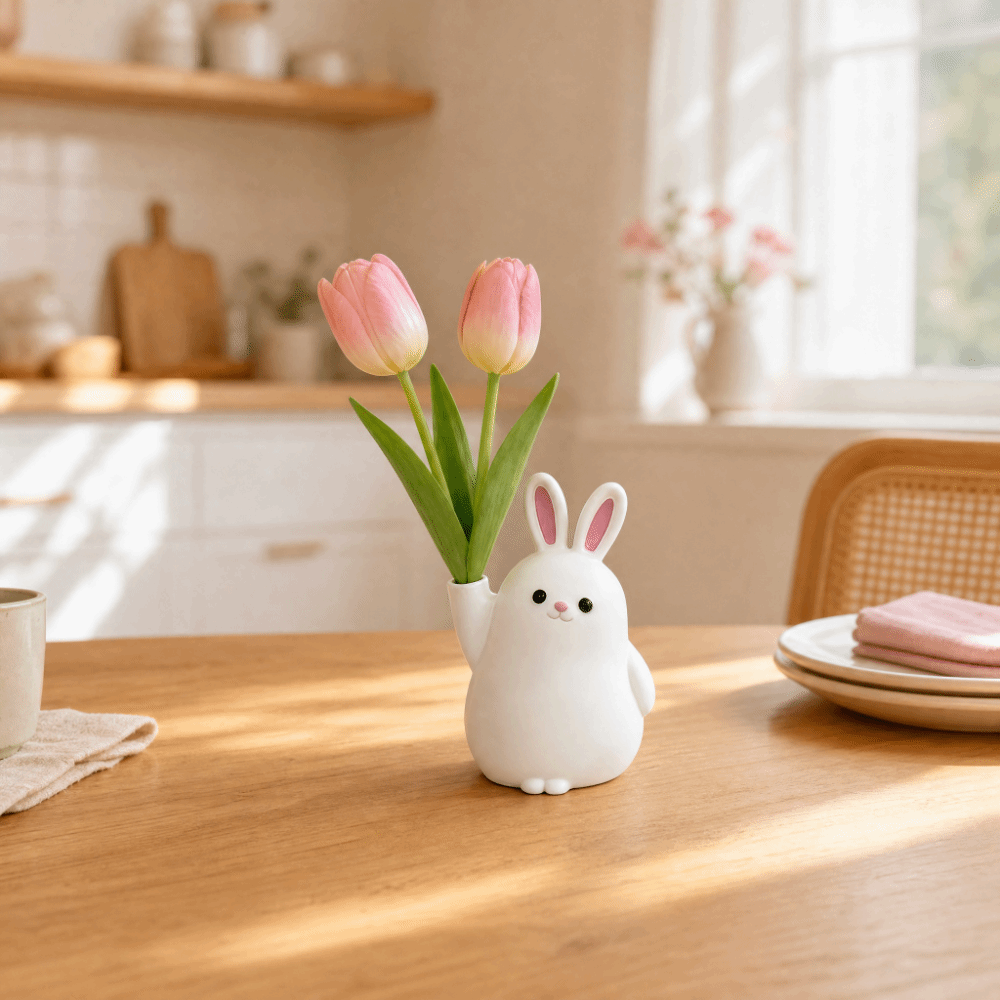 창의적인 3D 프린팅 플라스틱 토끼 화병 만화 귀여운  - 3D Printing Rabbit 리뷰 및 가격