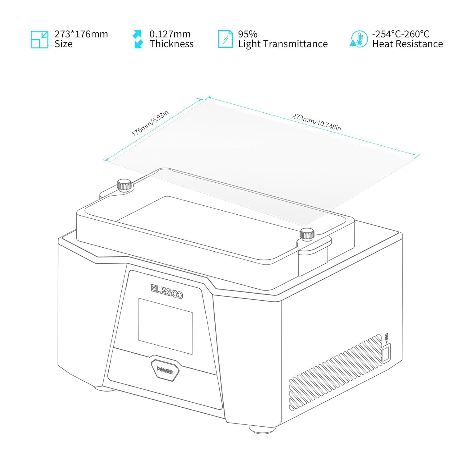 ELEGOO PFA 릴리스 라이너 필름, Saturn  - 3D Printing Elegoo 리뷰 및 가격