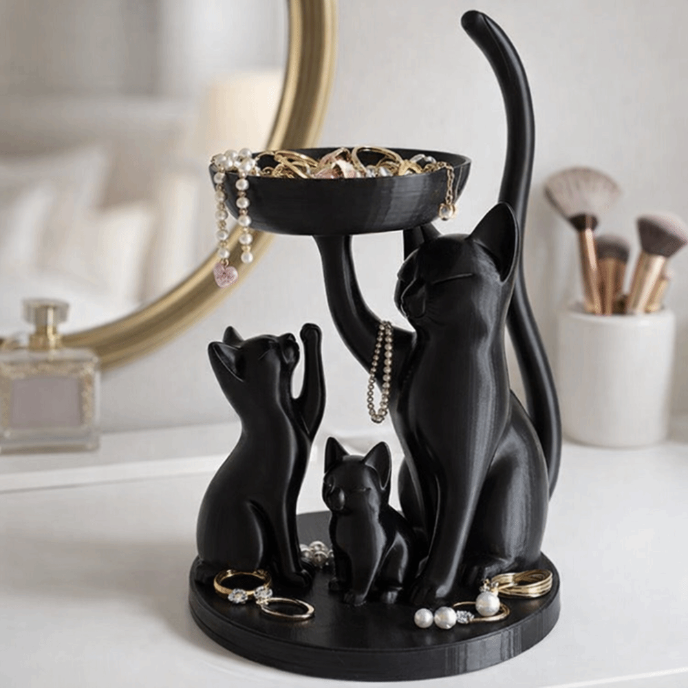 만화 고양이 보석 트레이 3D 프린팅 장식용 데스크탑  - 3D Printing Ring Holder 리뷰 및 가격