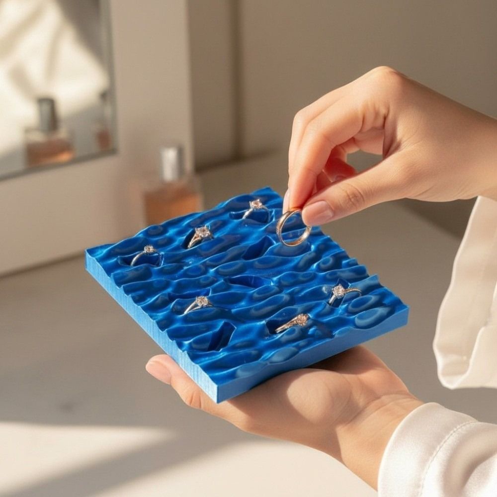 바다 물결 모양 반지 디스플레이 접시, 독창적이고 우아 - 3D Printing Ring Holder 리뷰 및 가격