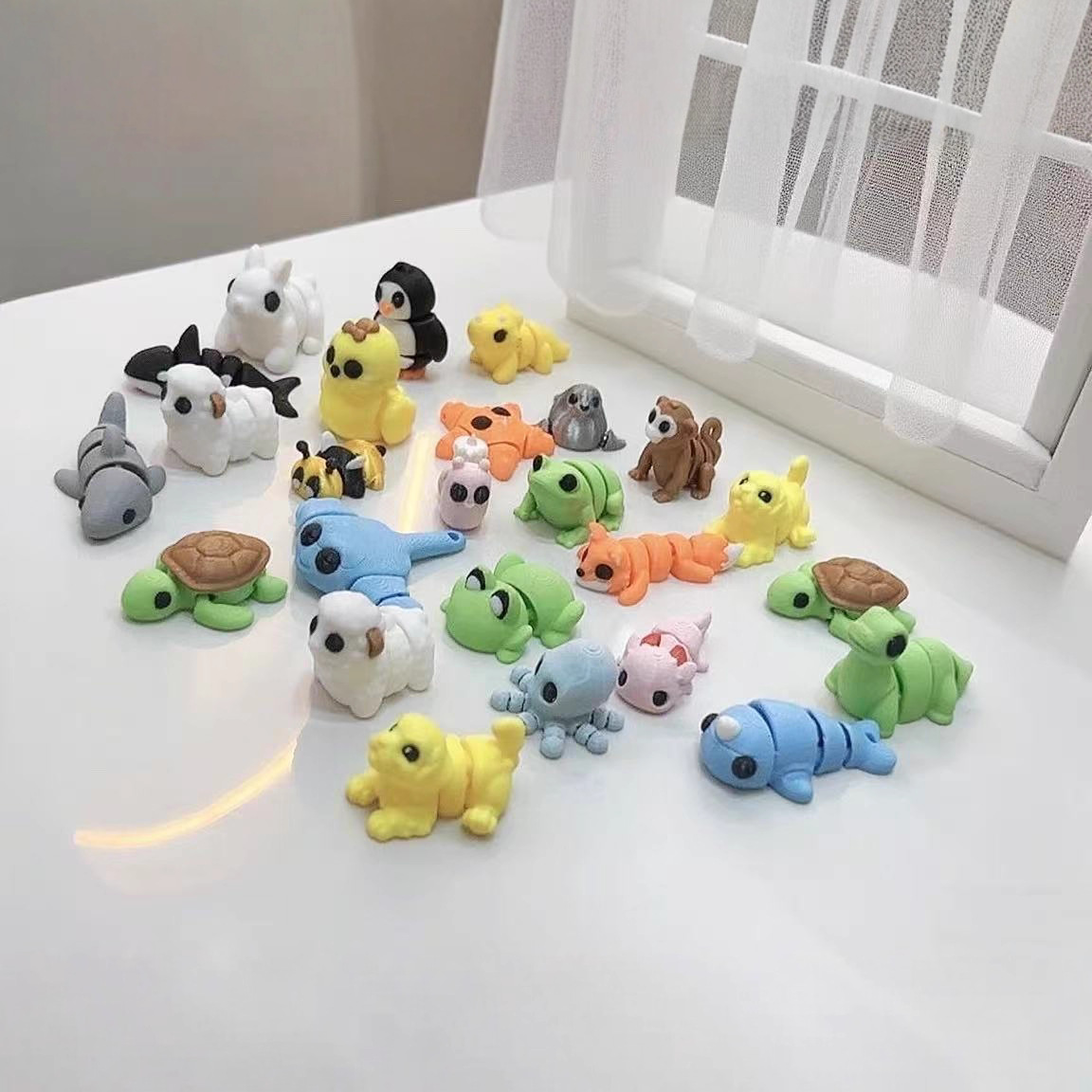 10-50Pcs 3D 인쇄 된 다채로운 미니 동물 인형 - 3D Printing Household Items 리뷰 및 가격