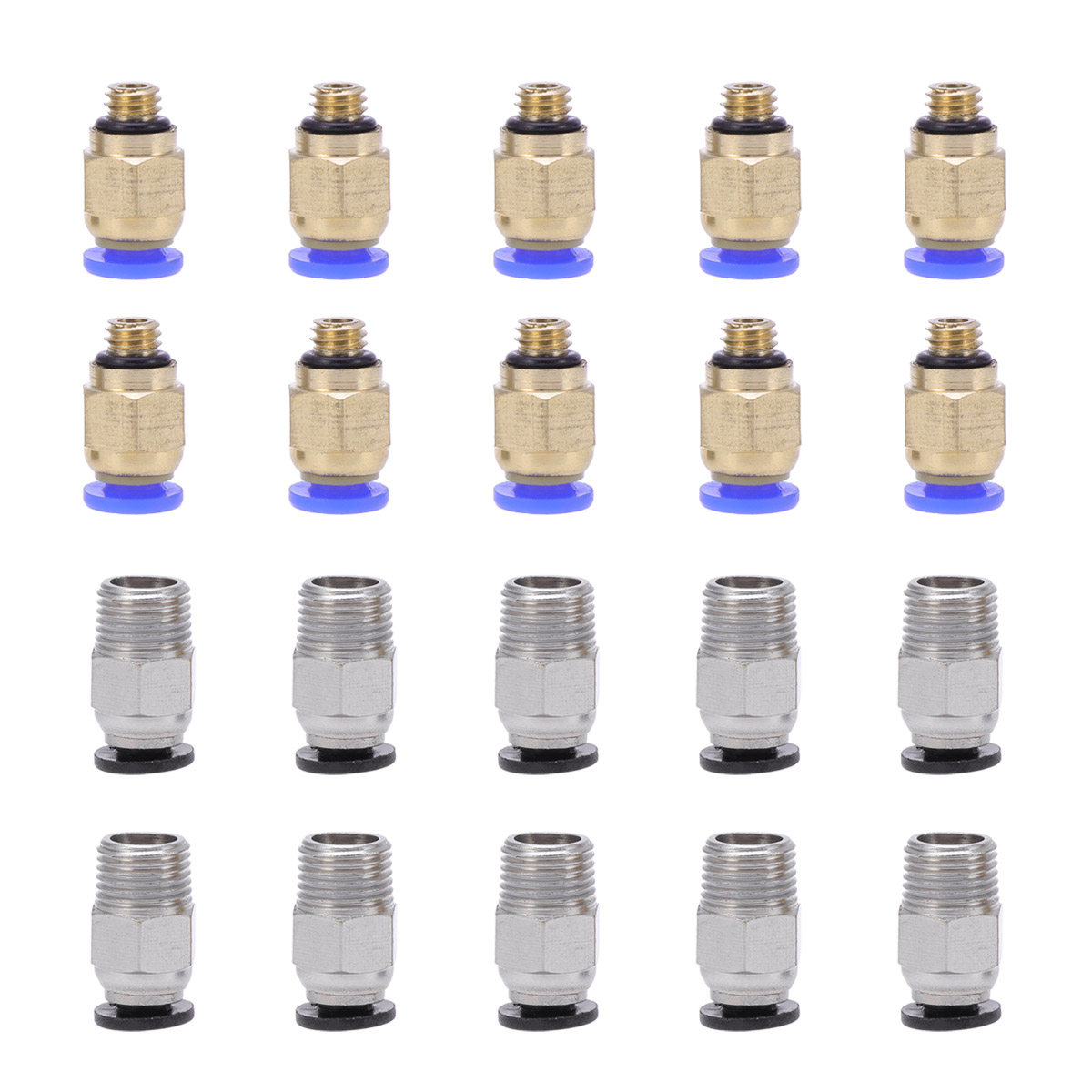 20Pcs 스트레이트 공압 푸시 커넥터 Pc4 M10  - 3D Printer Extruder 리뷰 및 가격