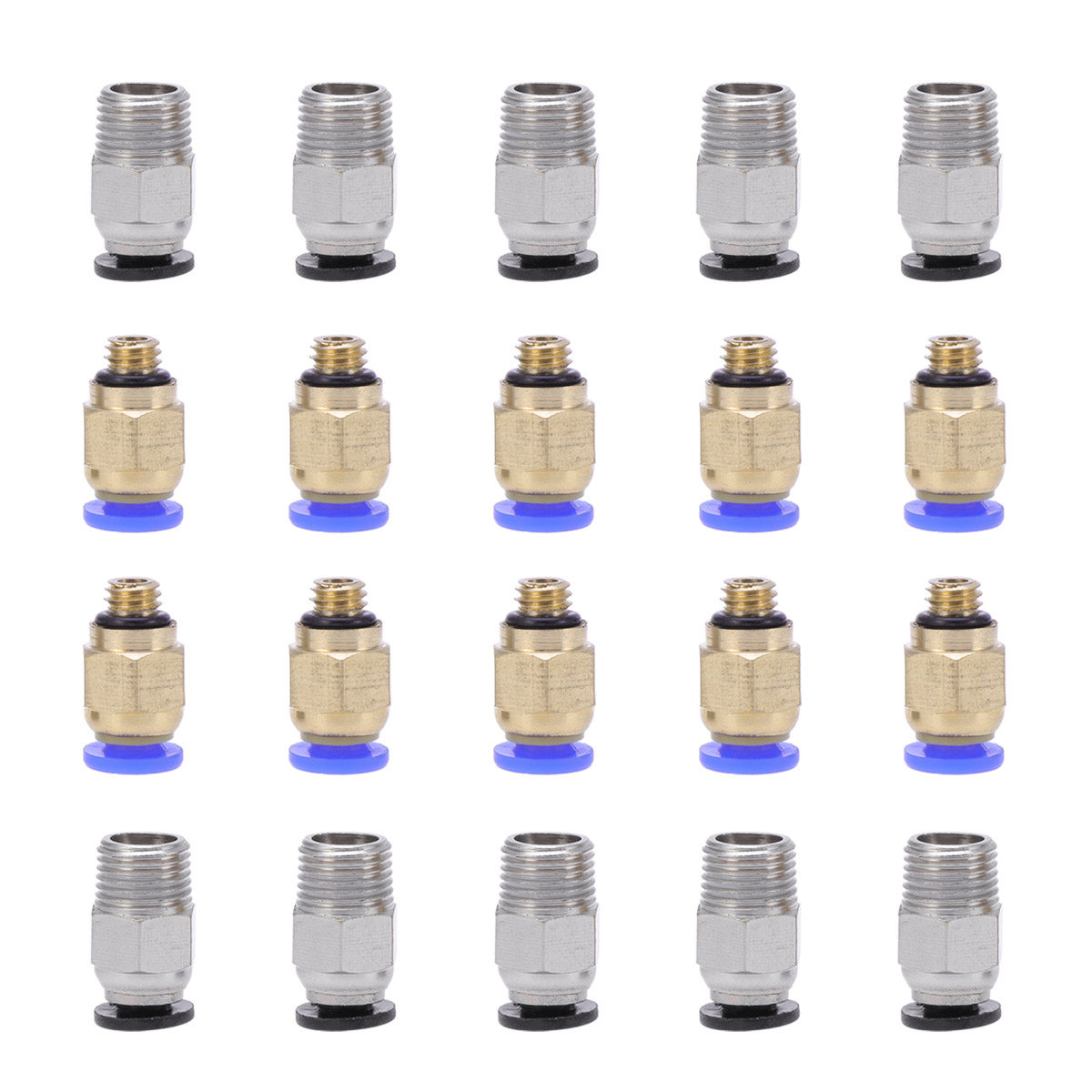 20Pcs 스트레이트 공압 푸시 커넥터 Pc4 M10  - 3D Printer Extruder 리뷰 및 가격
