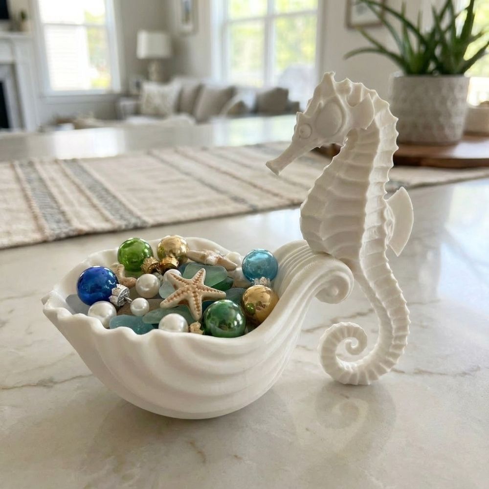 3D 프린팅 해마 모양 수납 트레이 플라스틱 장식용 보 - 3D Printing Ring Holder 리뷰 및 가격