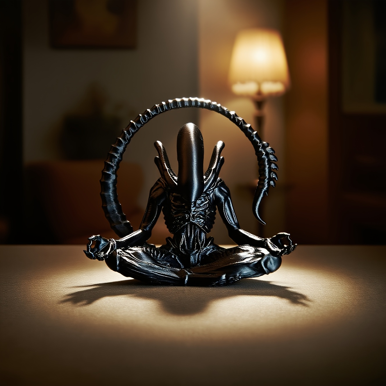 명상하는 외계인 피규어 3D 프린팅 SF 호러 조각상  - 3D Printing Household Items 리뷰 및 가격