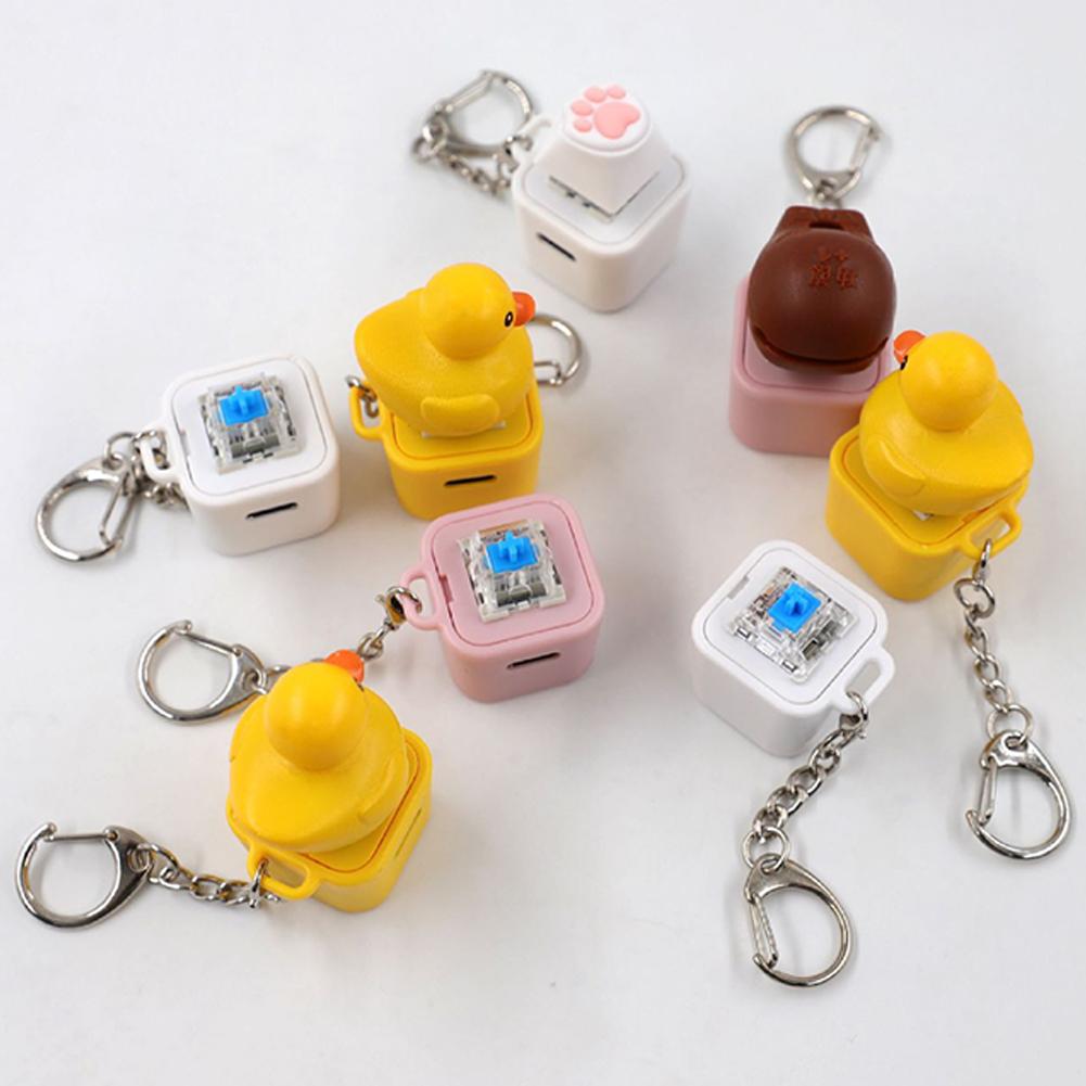 키캡 스타일 귀여운 작은 노란색 오리 키캡 키체인 기계 - 3D Printing Keyboard Keys 리뷰 및 가격