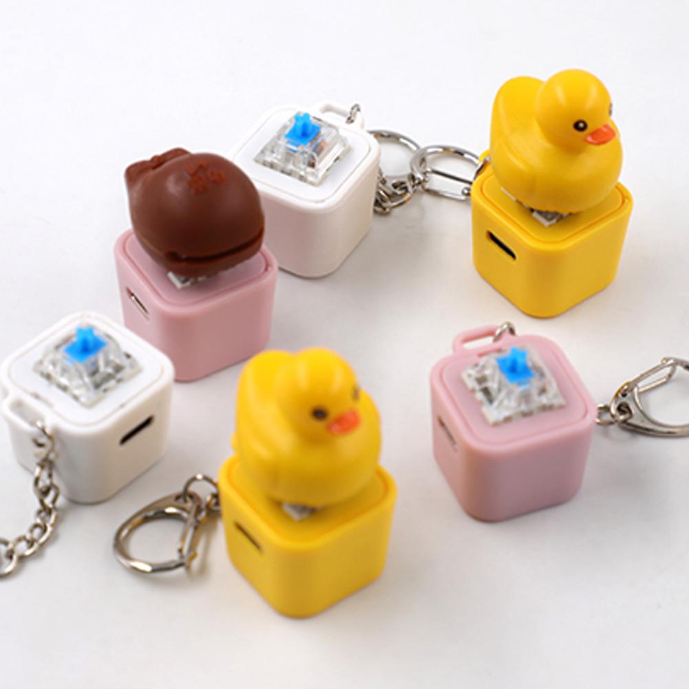 키캡 스타일 귀여운 작은 노란색 오리 키캡 키체인 기계 - 3D Printing Keyboard Keys 리뷰 및 가격