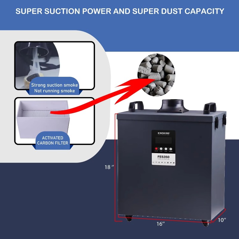 KNOKOO 350W 산업용 연기 추출기 절단 납땜 연 - 3D Printing Industry 리뷰 및 가격