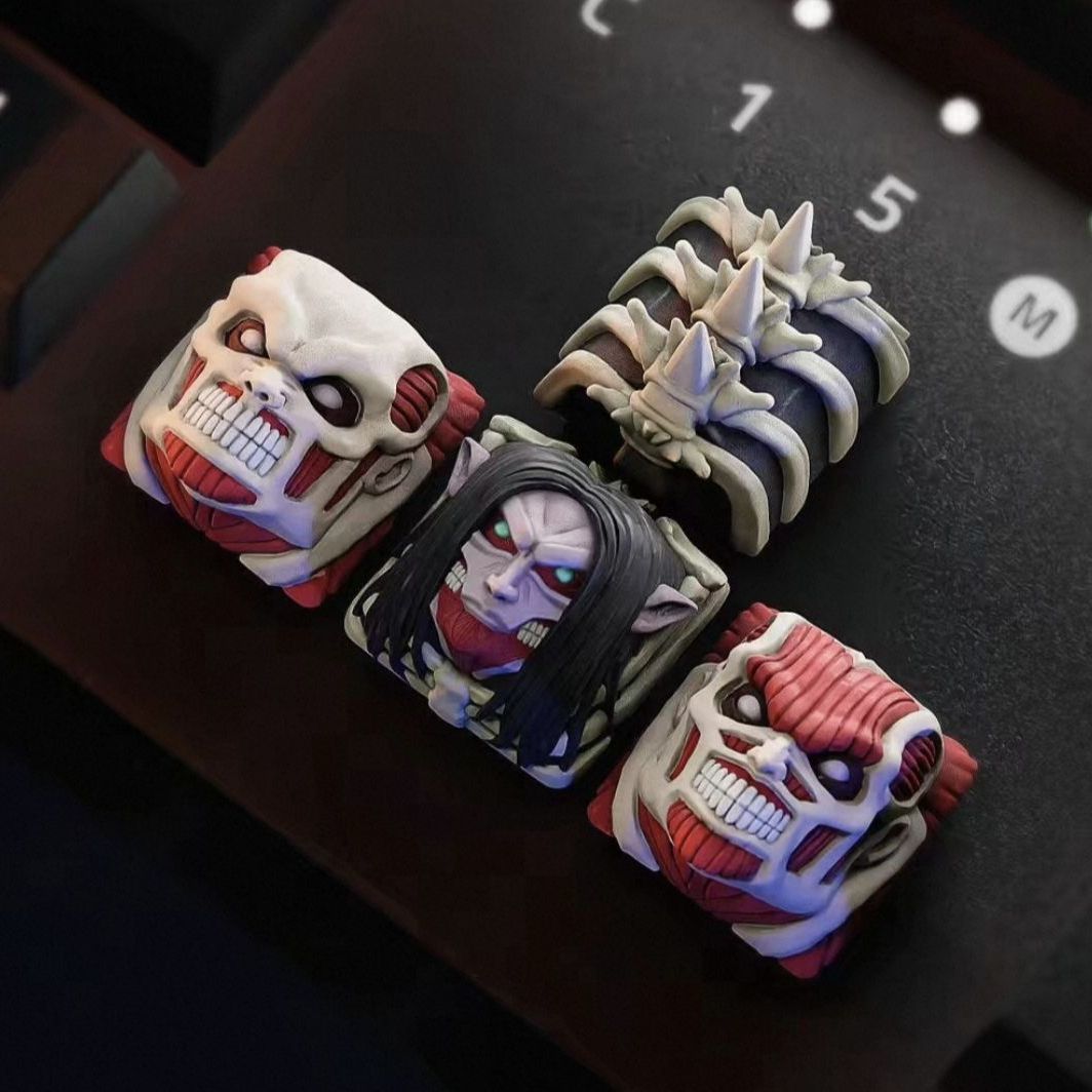 새로운 진격의 거인 공동 브랜드 키캡 세트 만화 알란  - 3D Printing Keyboard Keys 리뷰 및 가격